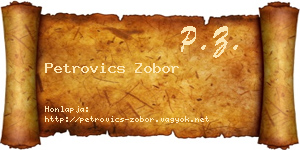 Petrovics Zobor névjegykártya